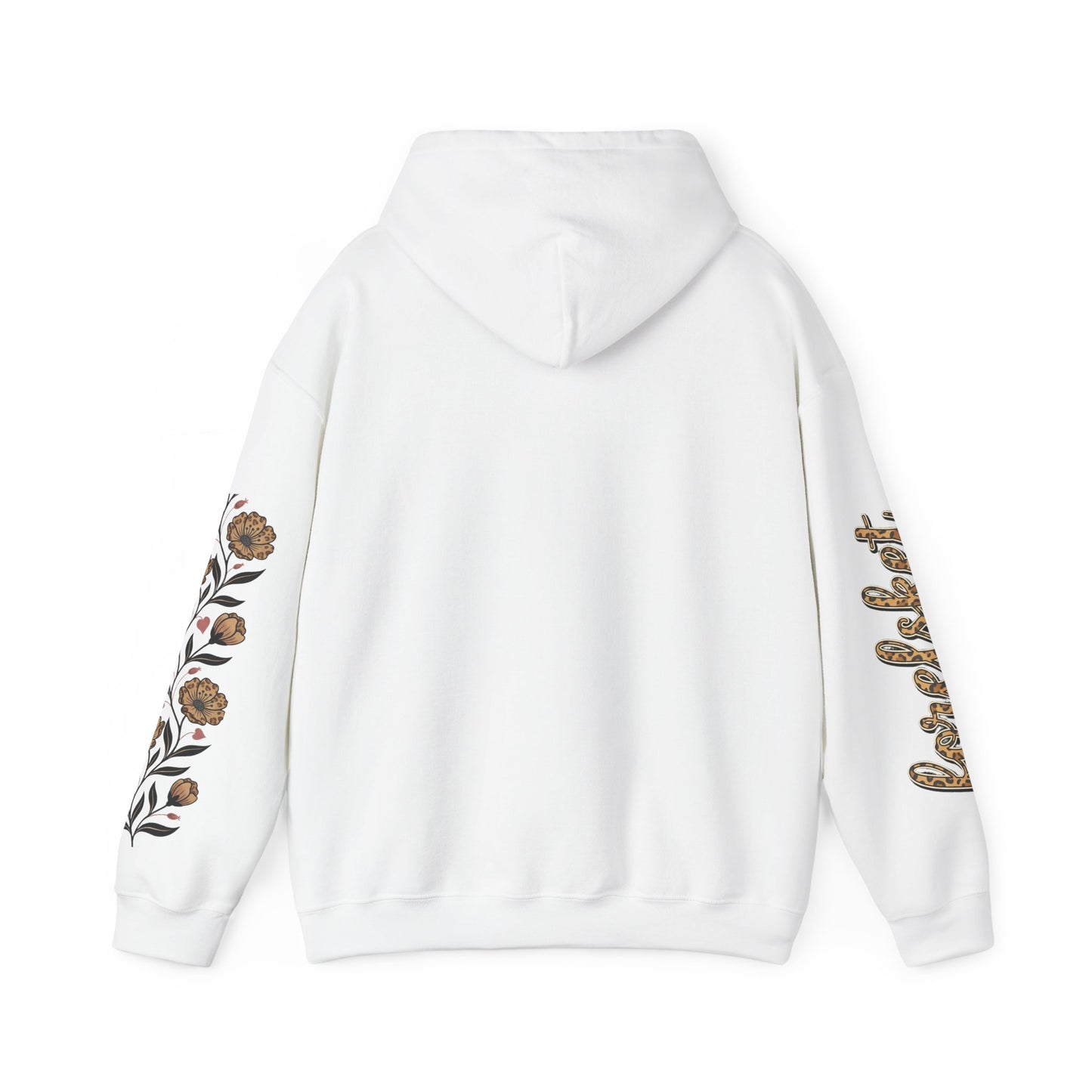 Forelsket Floral Hoodie — 'Forelsket' Logo & Rose Sleeve Graphic