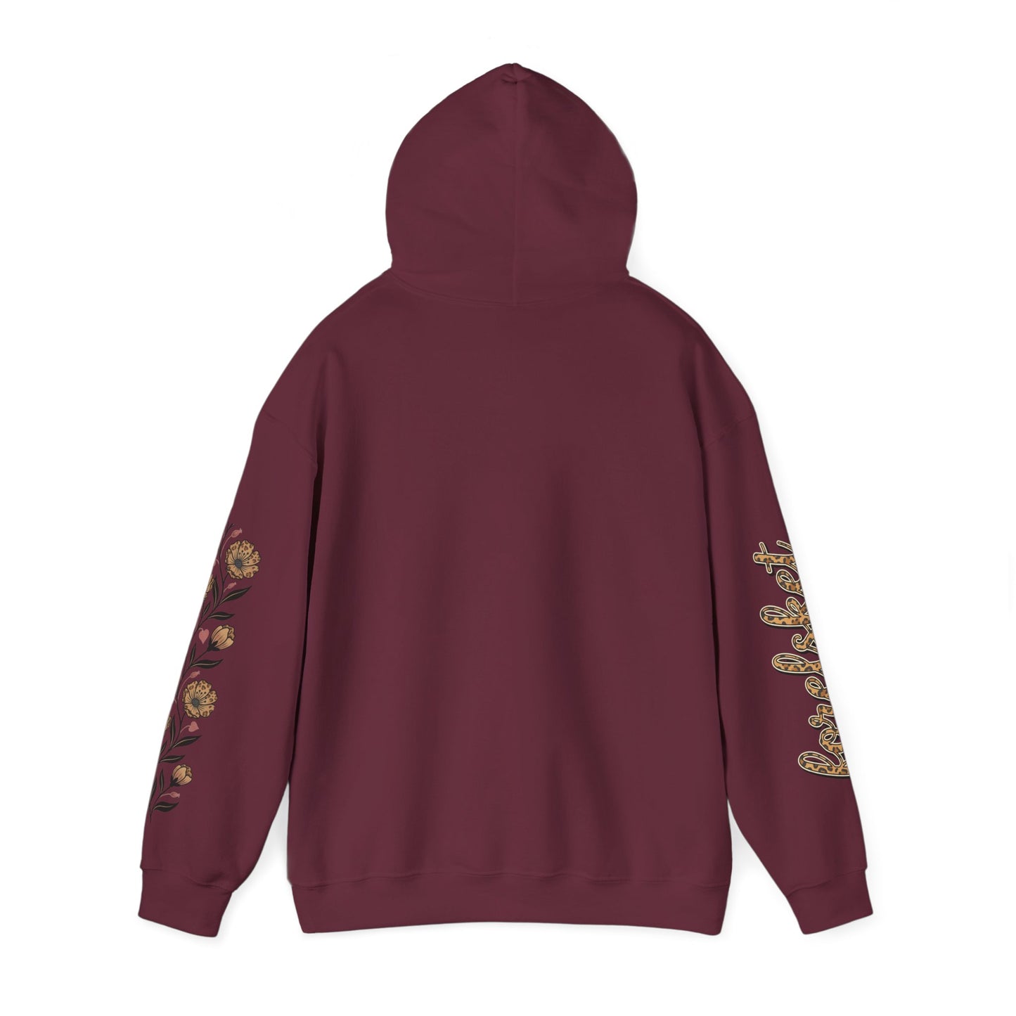 Forelsket Floral Hoodie — 'Forelsket' Logo & Rose Sleeve Graphic