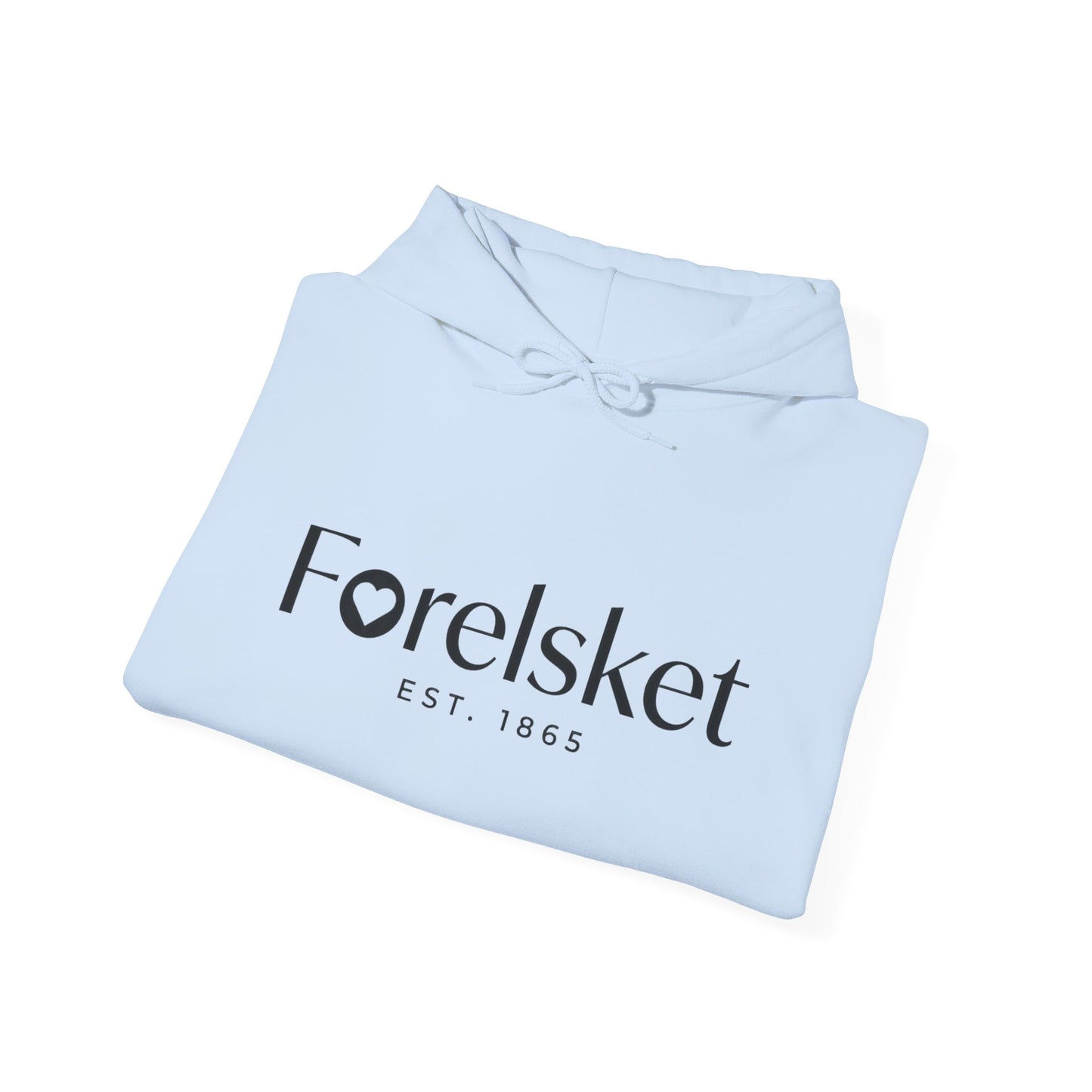 Forelsket Floral Hoodie — 'Forelsket' Logo & Rose Sleeve Graphic