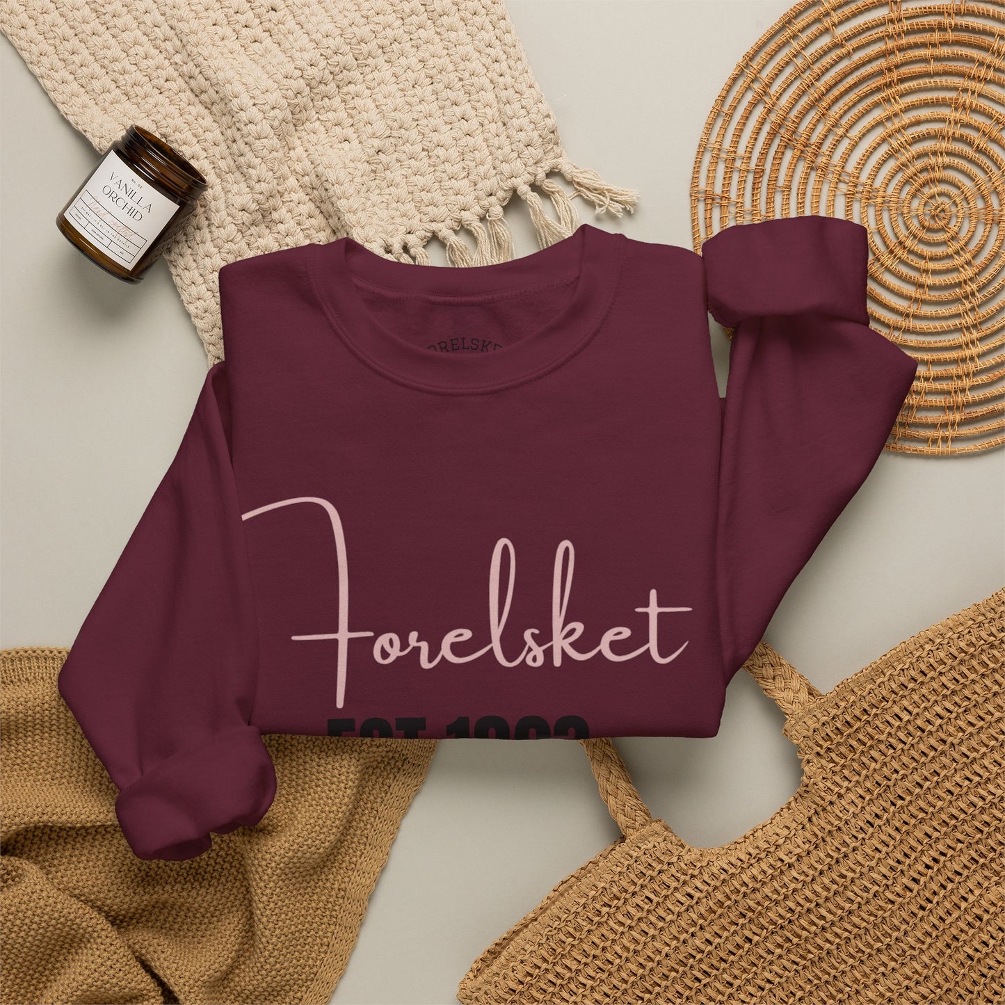 Forelsket Crewneck — the feeling, in cotton