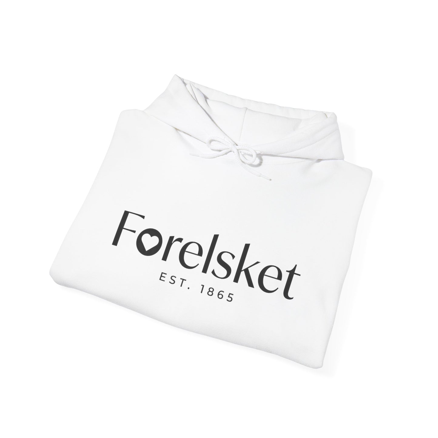 Forelsket Floral Hoodie — 'Forelsket' Logo & Rose Sleeve Graphic