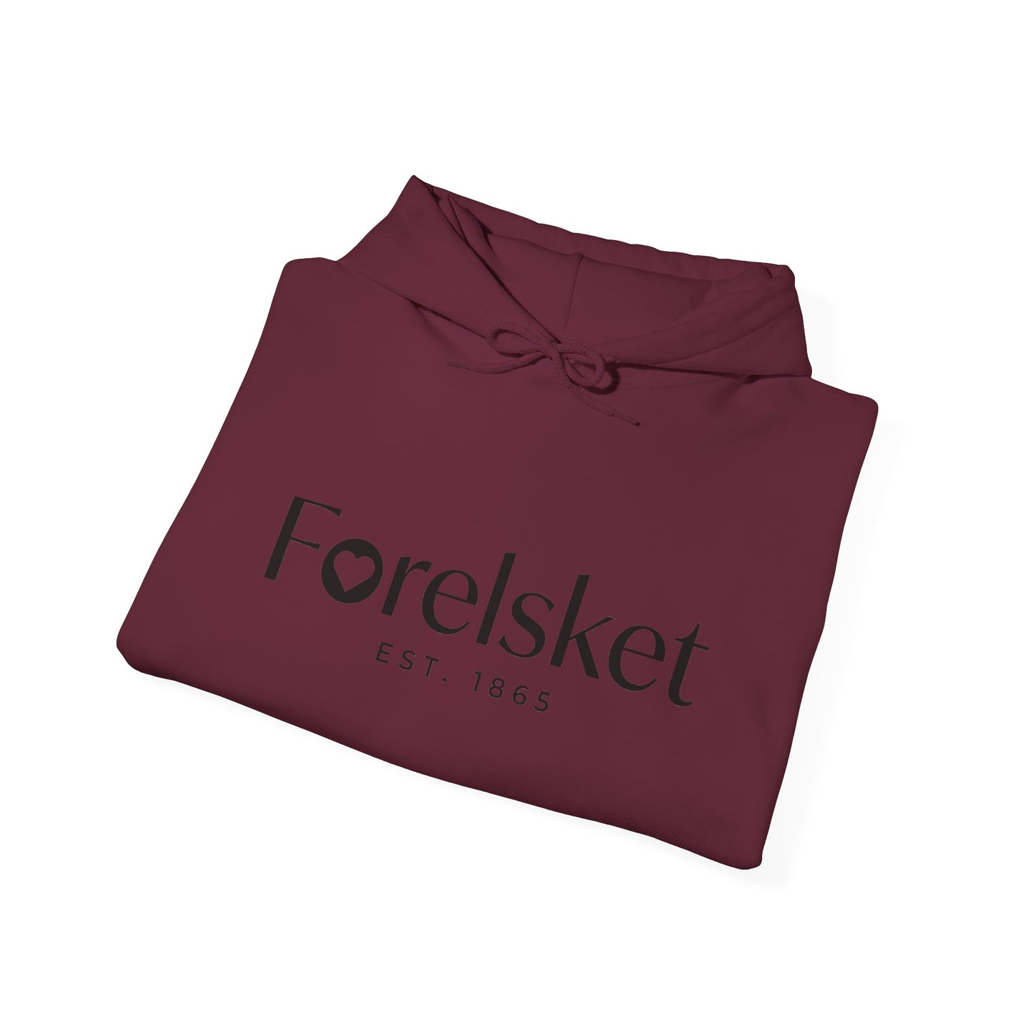 Forelsket Floral Hoodie — 'Forelsket' Logo & Rose Sleeve Graphic