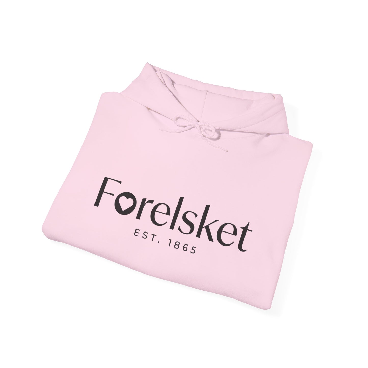 Forelsket Floral Hoodie — 'Forelsket' Logo & Rose Sleeve Graphic